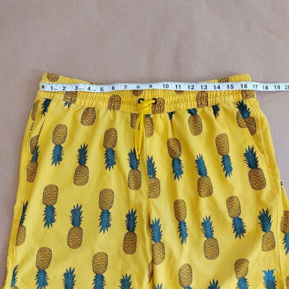 Hurley Yellow Pineapple Swim Trunks Men's L - Picture 2 of 10